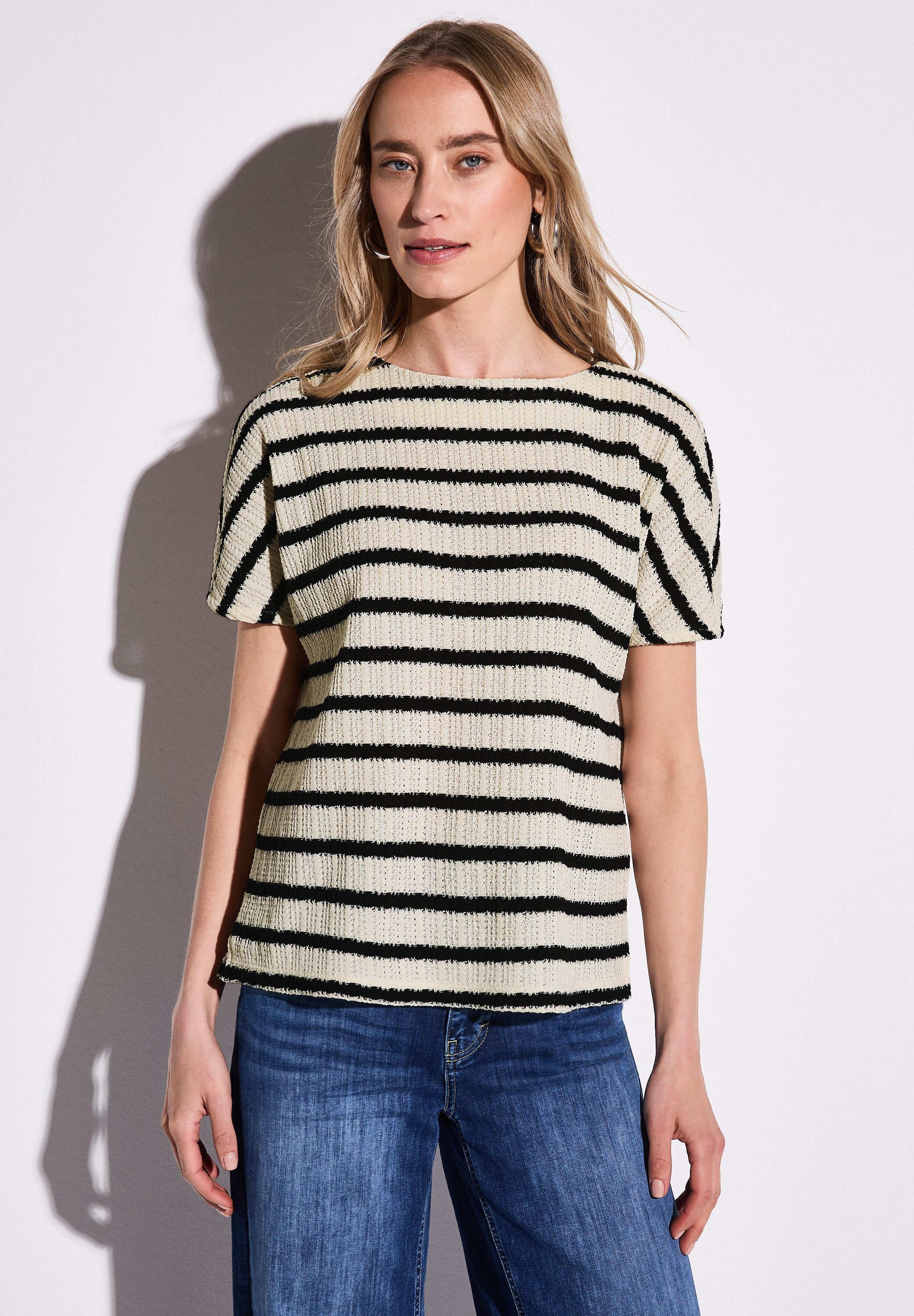 STREET ONE T-Shirt, mit U-Boot-Ausschnitt günstig online kaufen