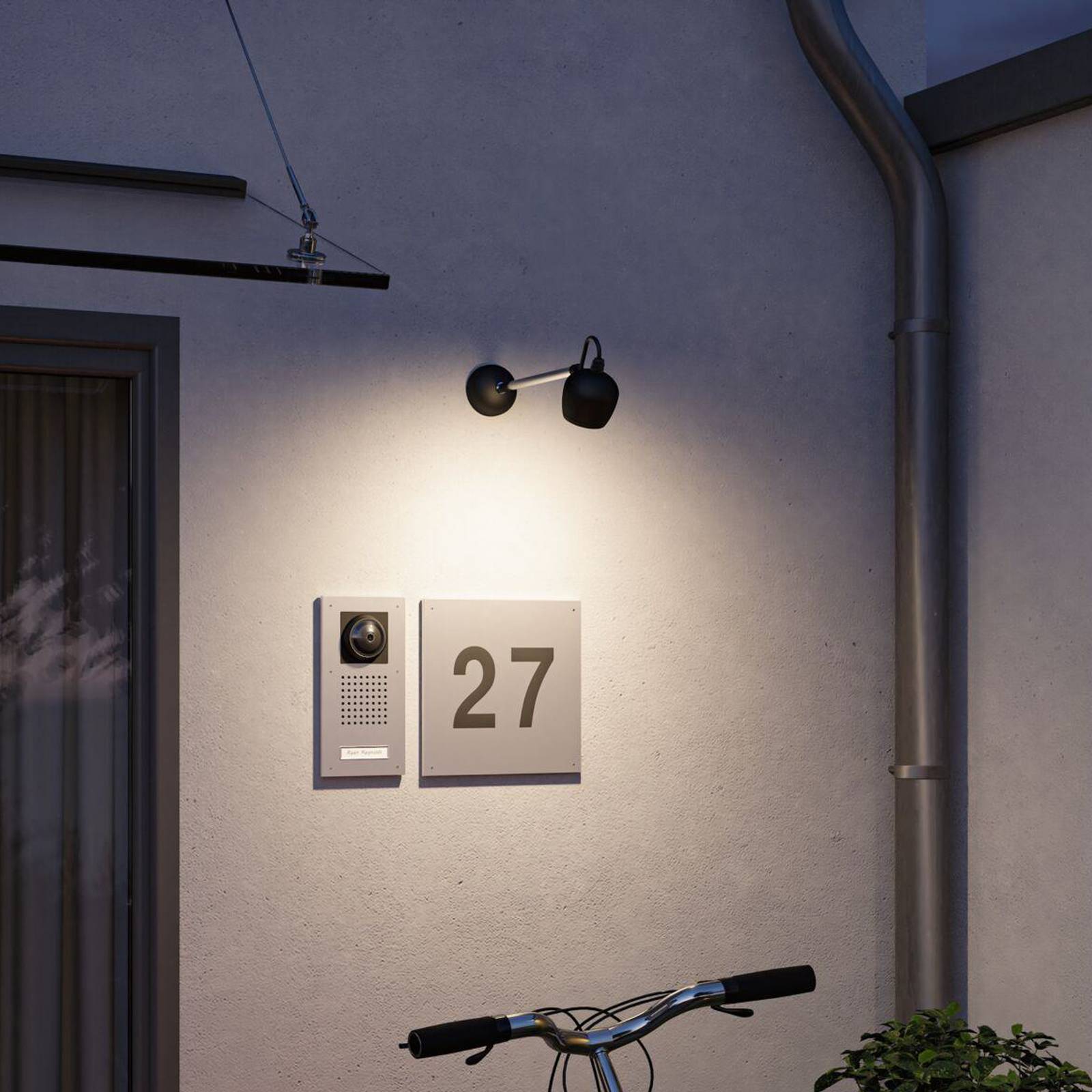 Paulmann Smart LED-Außenwandlampe Kikolo anthrazit RGBW IP65 günstig online kaufen