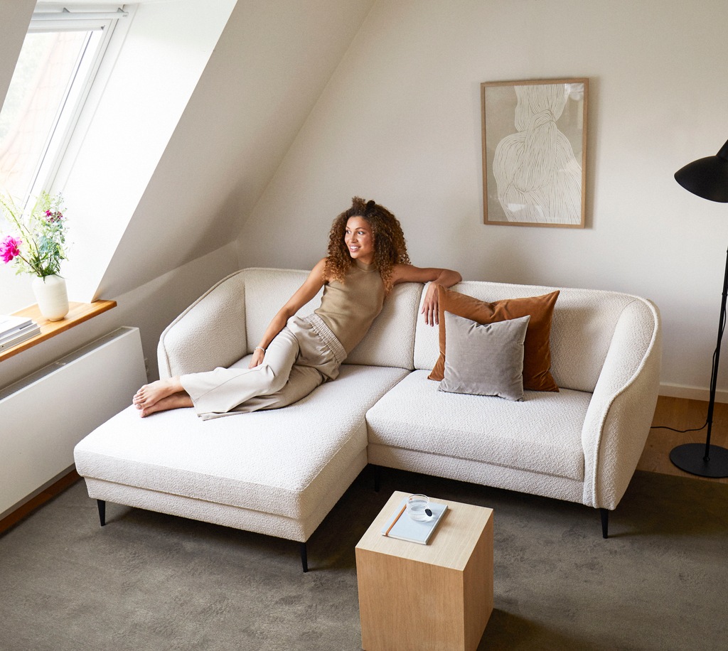 FLEXLUX Ecksofa "Belle Designsofa, bequem durch Kaltschaum im Sitz, L-Form" günstig online kaufen