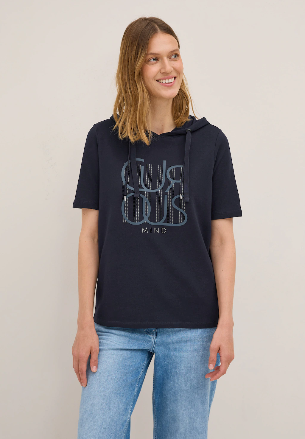 Cecil T-Shirt, mit Kapuze mit Tunnelzugband günstig online kaufen