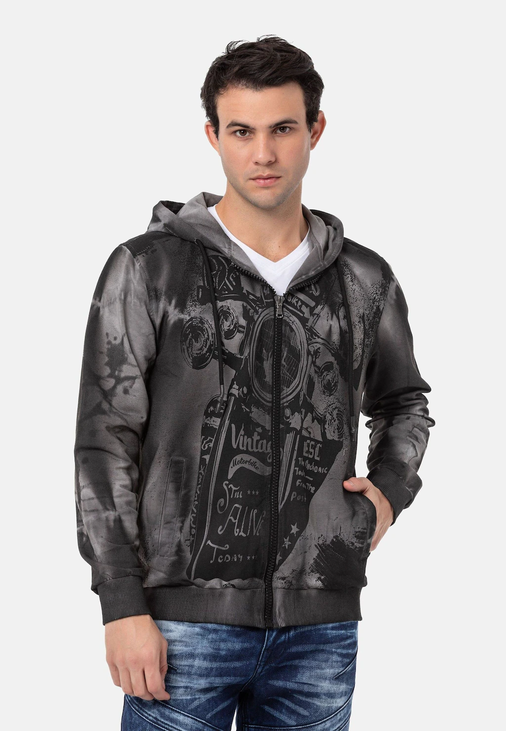 Cipo & Baxx Sweatjacke "Jacken", mit Print, CL561 günstig online kaufen