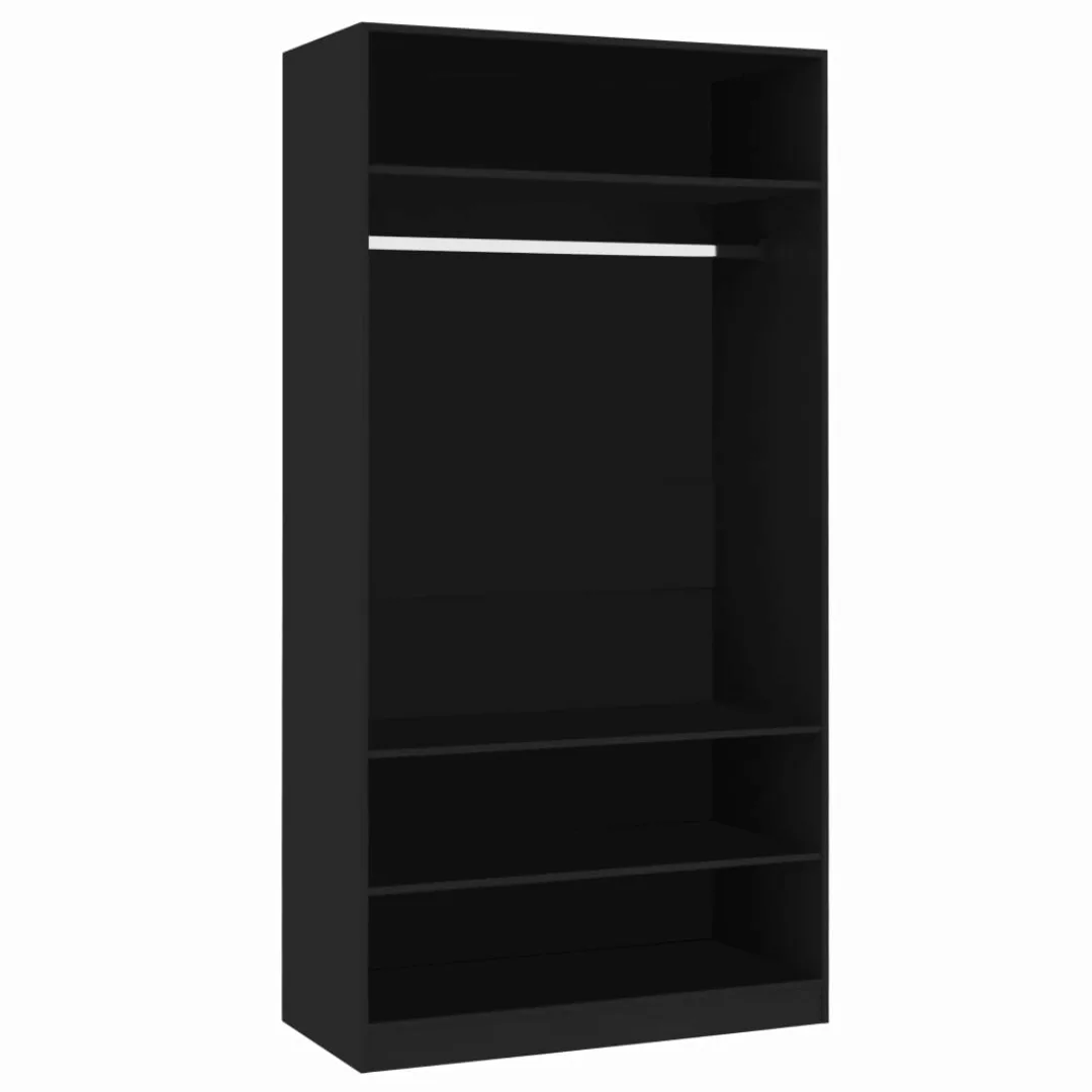 vidaXL Kleiderschrank Kleiderschrank Schwarz 10050200 cm Spanplatte günstig online kaufen