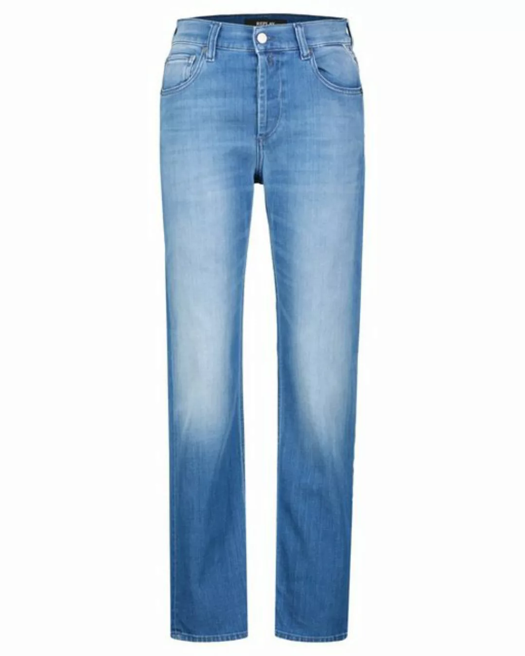 Replay Damen Jeans MAIJKE STRAIGHT - Straight Fit - Blau - Medium Blue Deni günstig online kaufen
