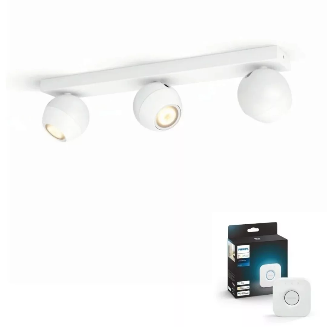 Philips Hue Bluetooth White Ambiance LED Deckenspot Buckram in Weiß 3x 5W 1 günstig online kaufen