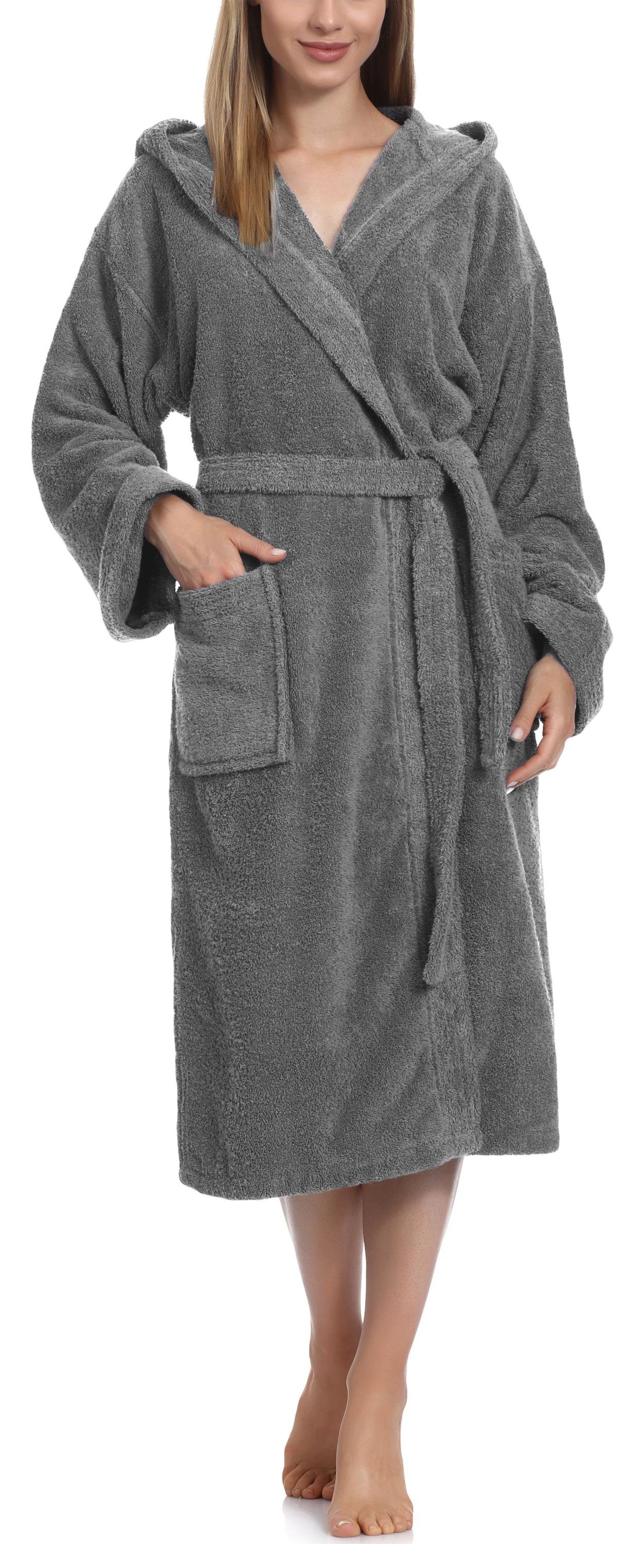 Ladeheid Bademantel Damen Frottee Bademantel aus günstig online kaufen