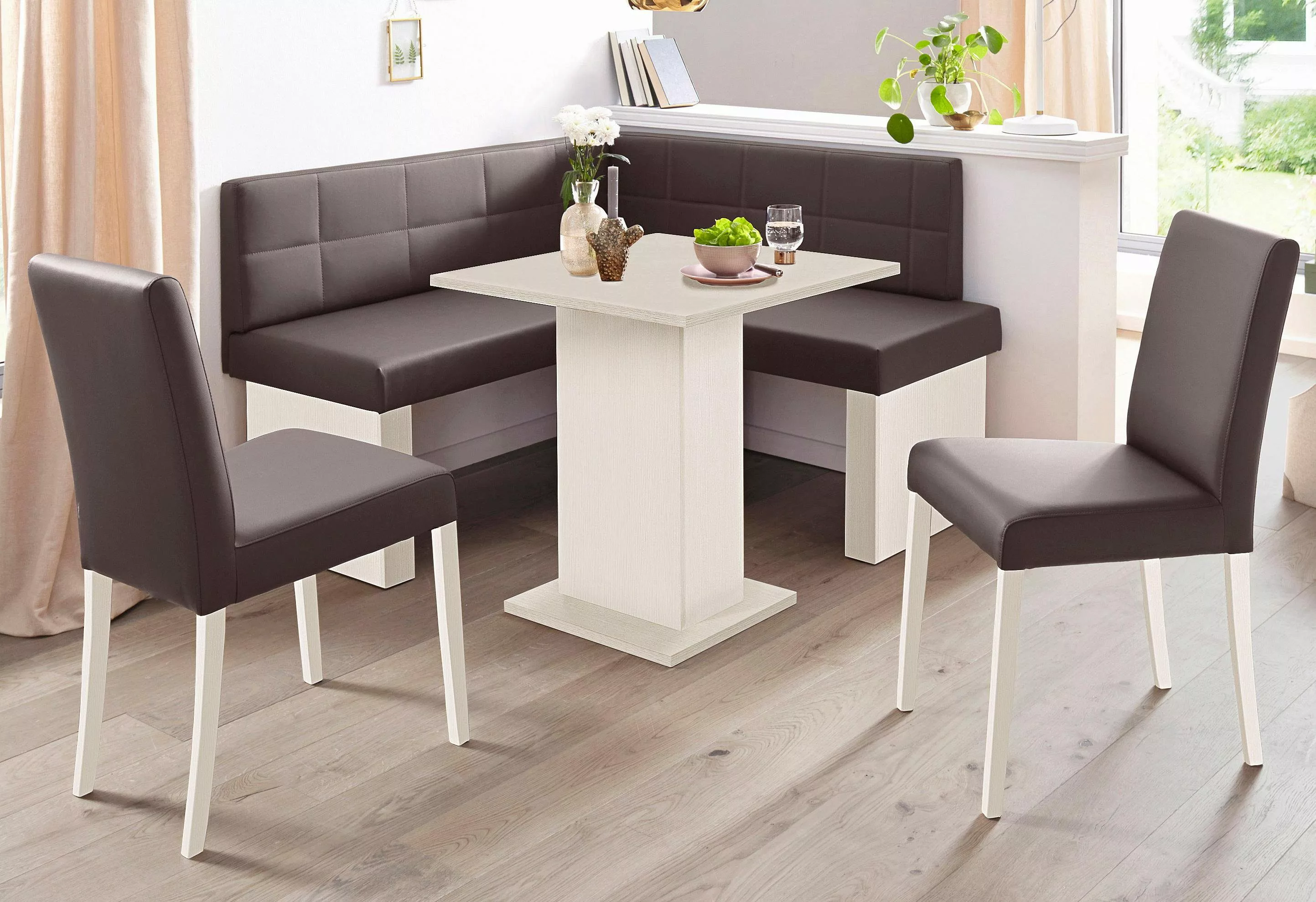 massivline&more Eckbankgruppe "Anna 2", (Set, 4 tlg.), mit 2 Stühlen mit ma günstig online kaufen