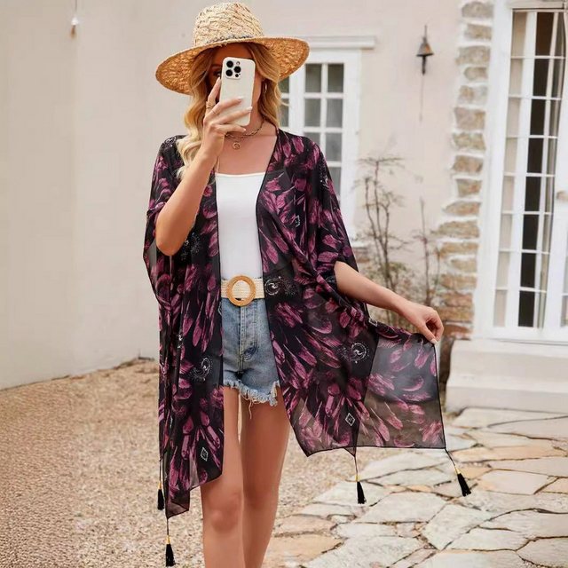 AUKUU Strandkleid Vielseitiger Kimono Frühling/Sommer Schal 78*99cm günstig online kaufen