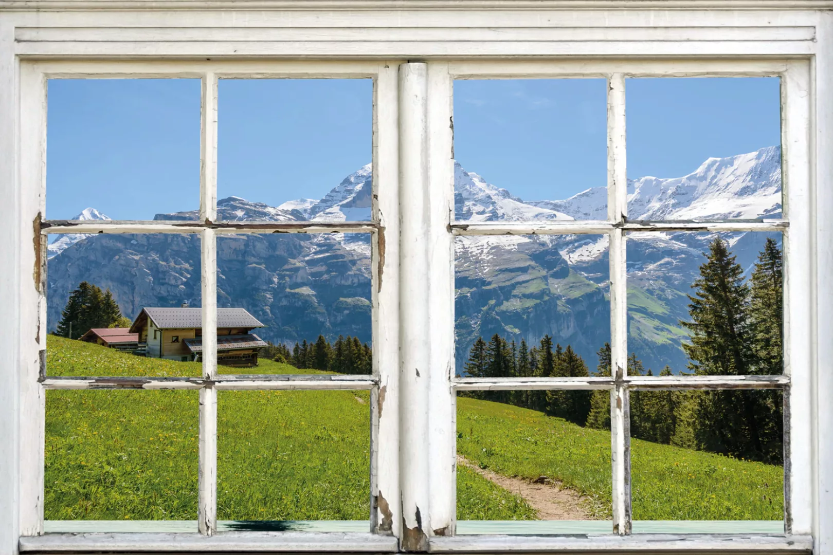 queence Leinwandbild "Südtirol", Berge & Alpenbilder-Berghütte-Natur, (1 St günstig online kaufen