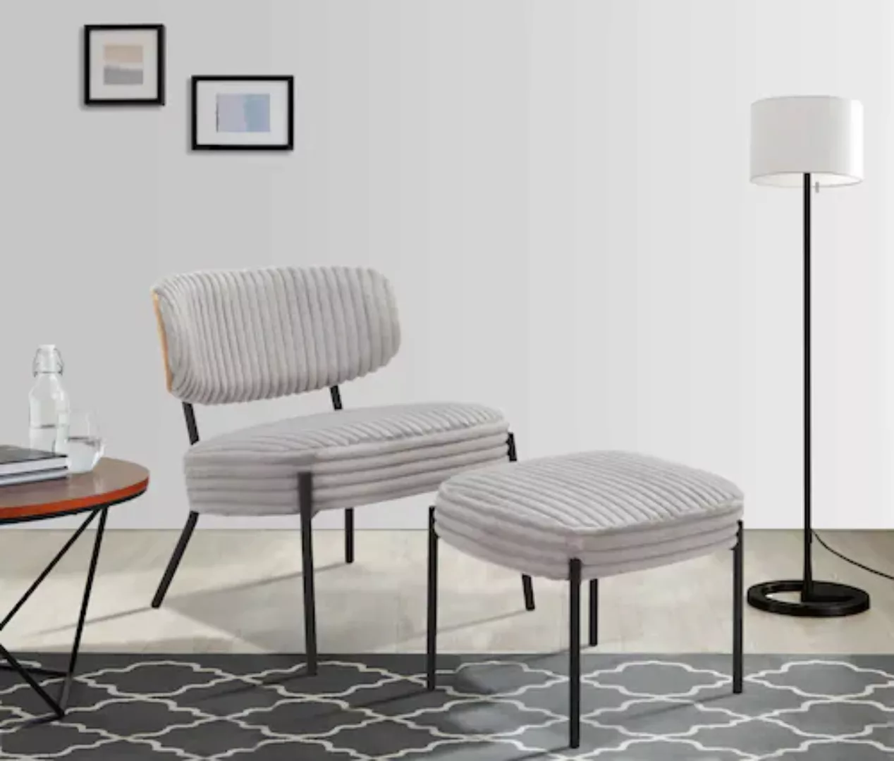 andas Loungesessel "Lovberg in Cord und Easycare-Bezug", eleganter Sessel m günstig online kaufen