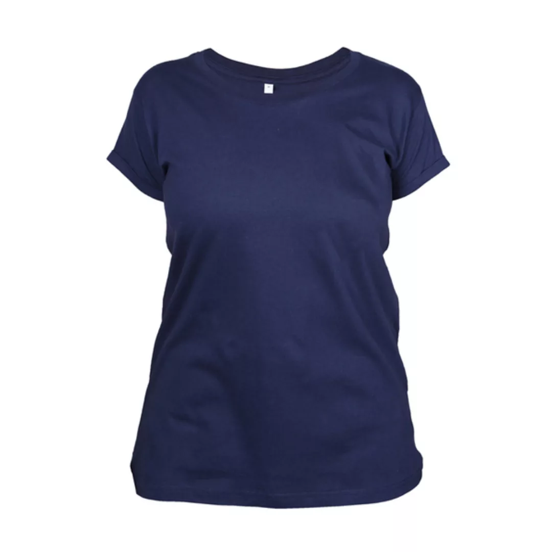 Frauen T-shirt Basic Aus Bio-baumwolle Mit Roll-sleeves. Made In Tanzania günstig online kaufen