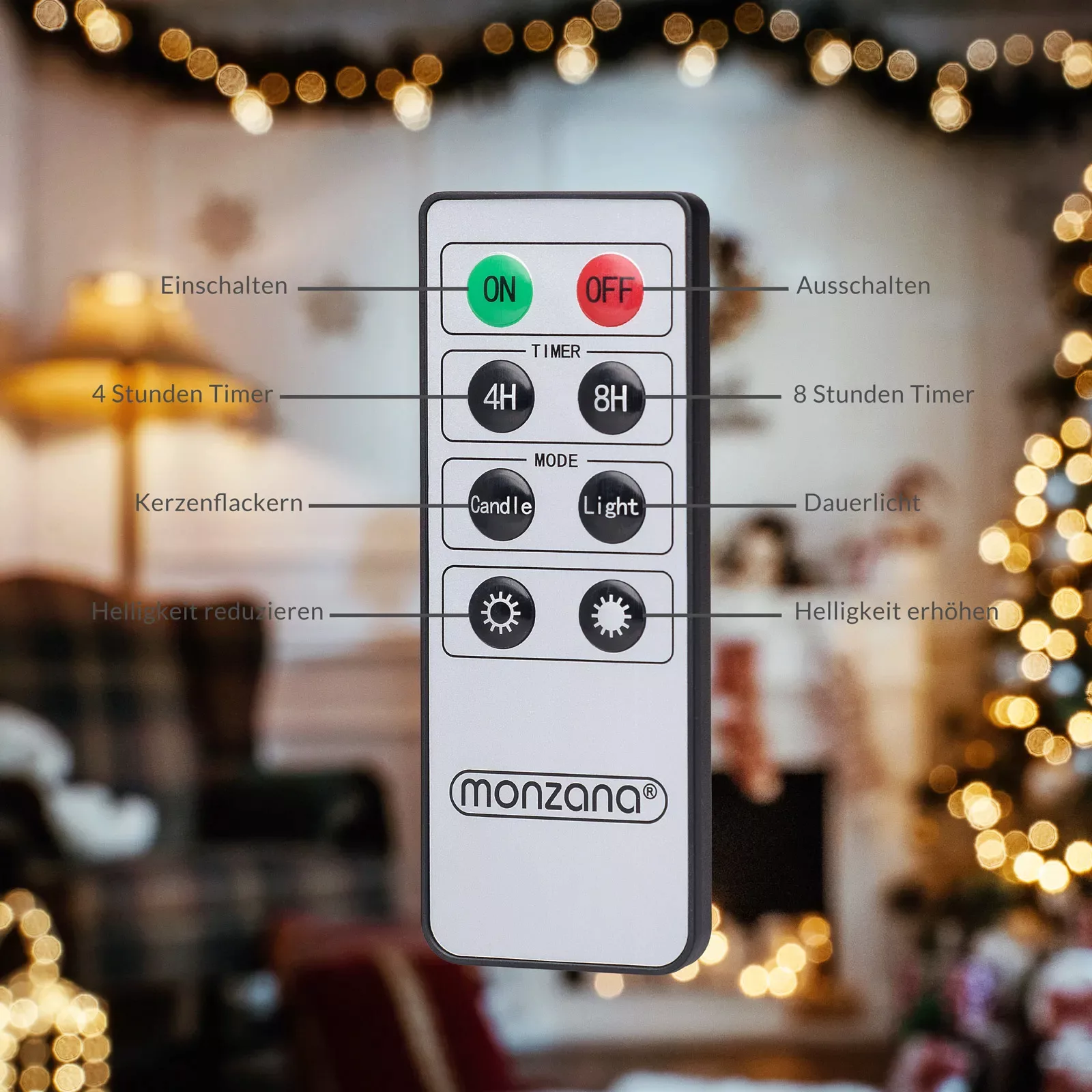 LED Weihnachtsbaumkerzen 20er-Set Mehrfarbig mit Batterien günstig online kaufen