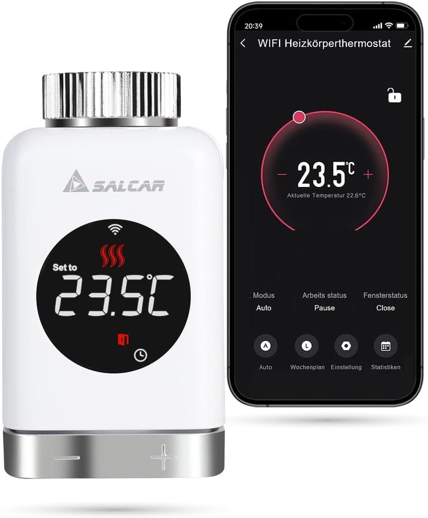 Salcar Heizkörperthermostat Heizkörperthermostat TRV801W Thermostat Heizung günstig online kaufen
