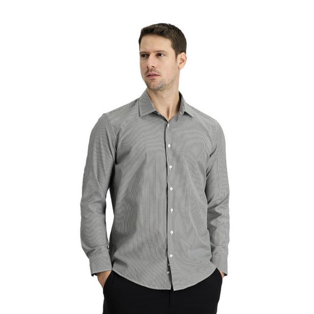 KIGILI Langarmhemd Herrenhemd, langärmlig, klassisches Hemd, Hemd für Gesch günstig online kaufen