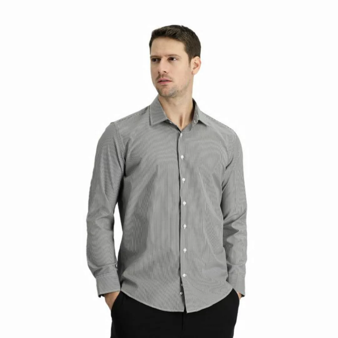 KIGILI Langarmhemd Langarmhemd für Herren, klassisches Hemd, Langarm, Gesch günstig online kaufen