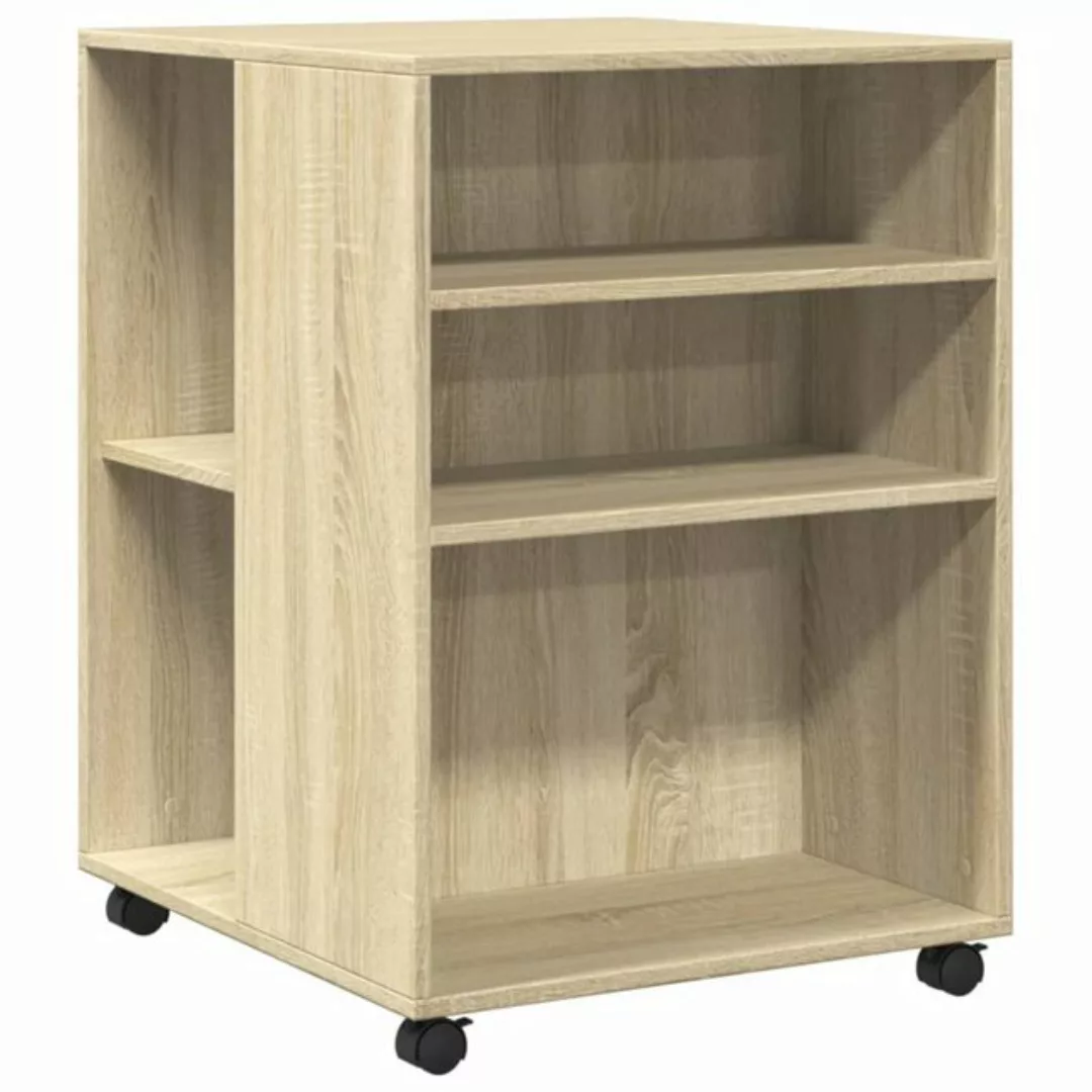 vidaXL Aktenschrank Beistelltisch mit Rollen Sonoma-Eiche 55x60x78 cm Holzw günstig online kaufen