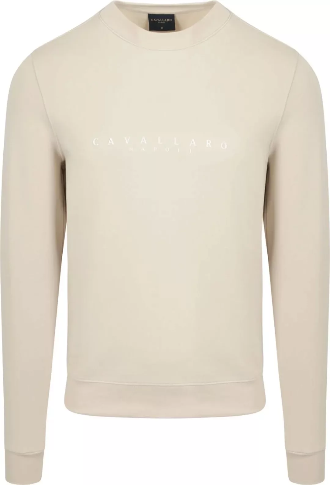 Cavallaro Cavezzio Sweater Logo Ecru - Größe S günstig online kaufen