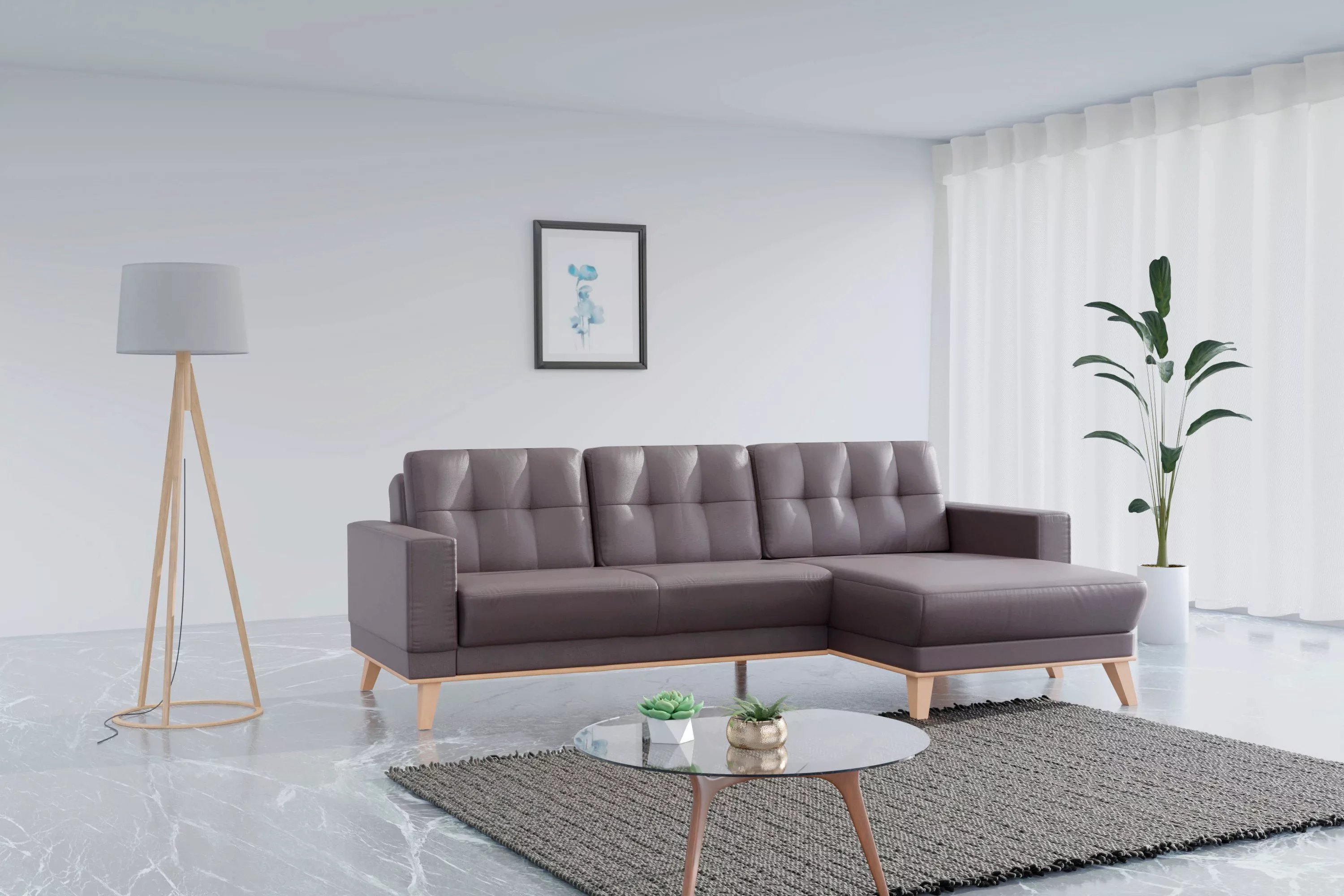 sit&more Ecksofa "Lavida L-Form", wahlweise mit Kippfunktion und Bettkasten günstig online kaufen