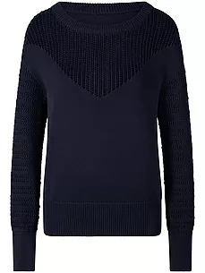 Rundhals-Pullover Peter Hahn blau günstig online kaufen