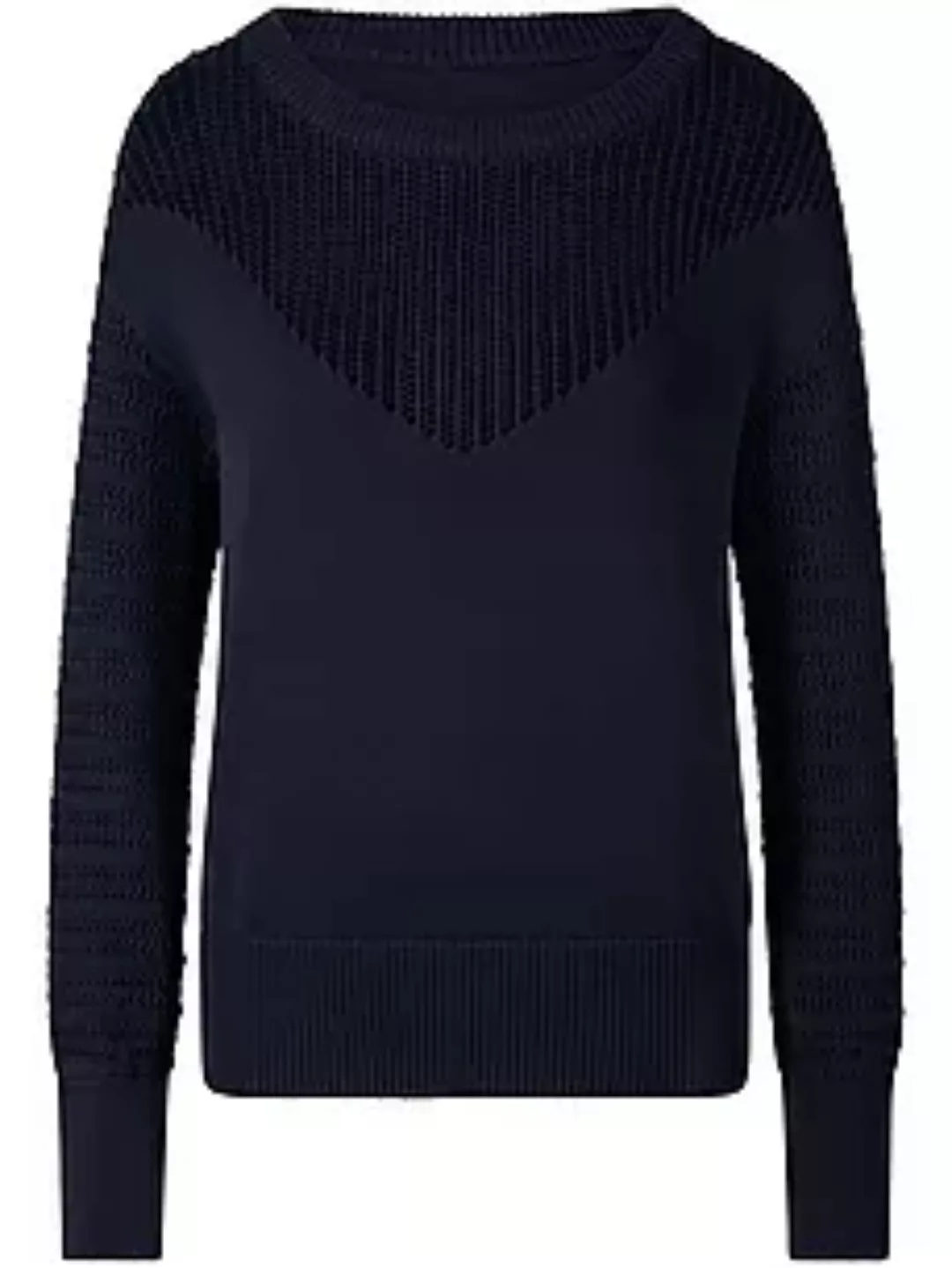 Rundhals-Pullover Peter Hahn blau günstig online kaufen