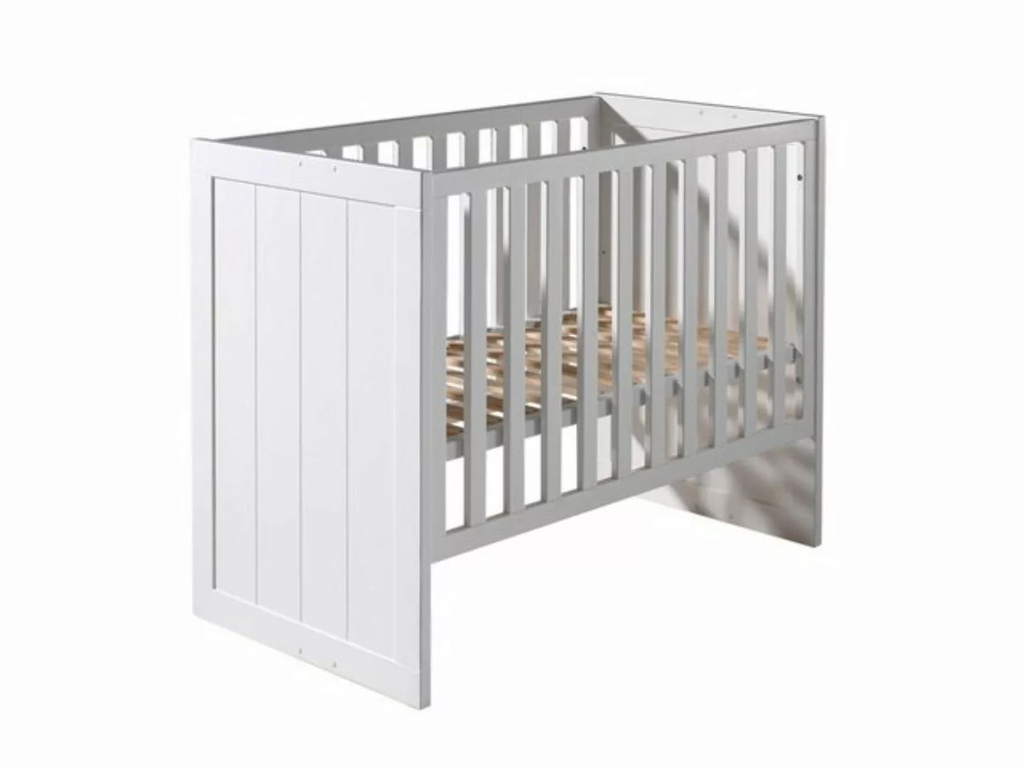 möbelando Babybett ERIK, aus Massiv Kiefer und MDF in Weiß. Abmessungen (Bx günstig online kaufen