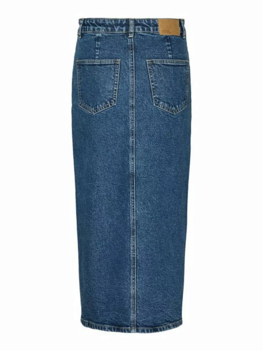 Vero Moda Sommerrock Wadenlanger Denim Jeansrock mit Schlitz 5-Pocket 7521 günstig online kaufen