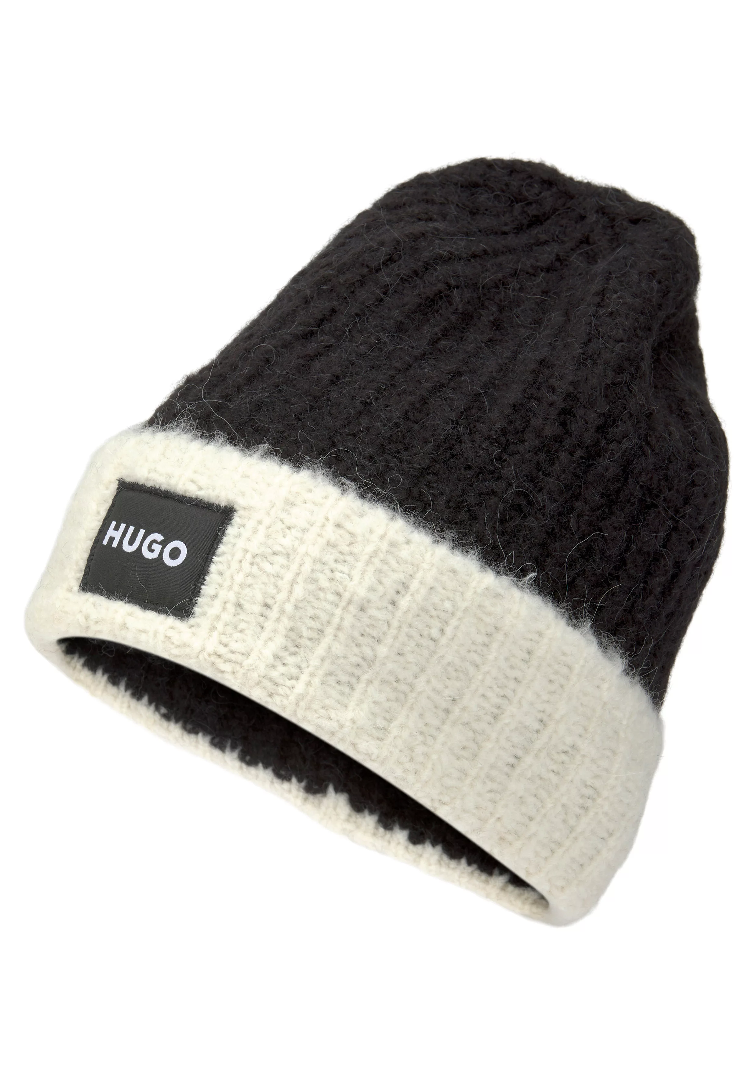 HUGO Beanie "Slogues hat", mit HUGO Logo-Badge günstig online kaufen