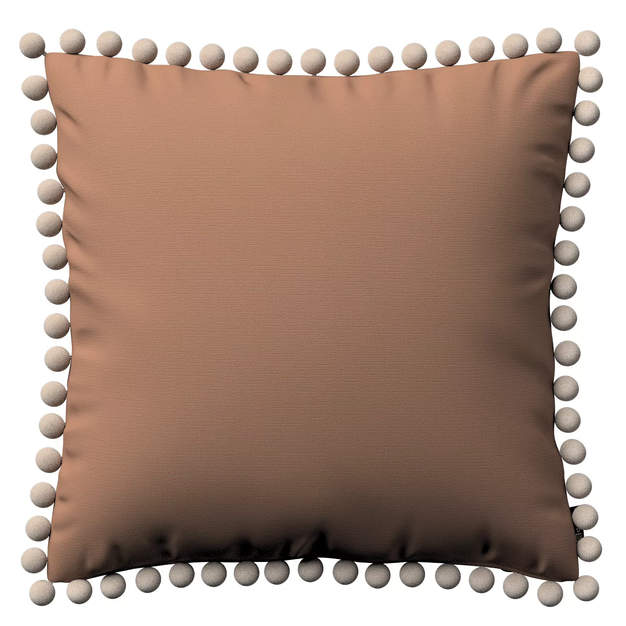 Kissenhülle Wera mit Bommeln, mocca, 45 x 45 cm, Cotton Panama (702-02) günstig online kaufen