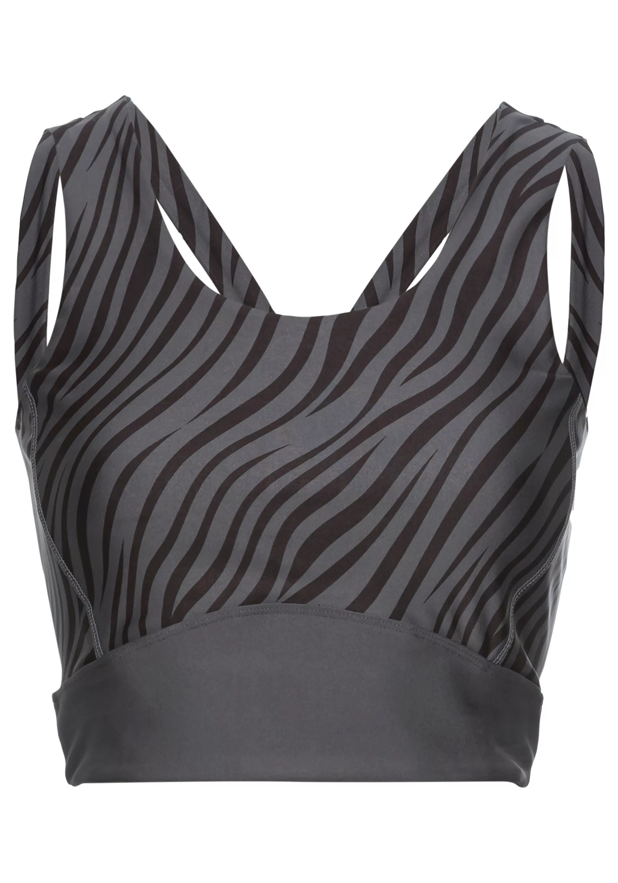 LASCANA ACTIVE Crop-Top "- Sport Top, Kurzes Top", mit Zebra Muster und Cut günstig online kaufen