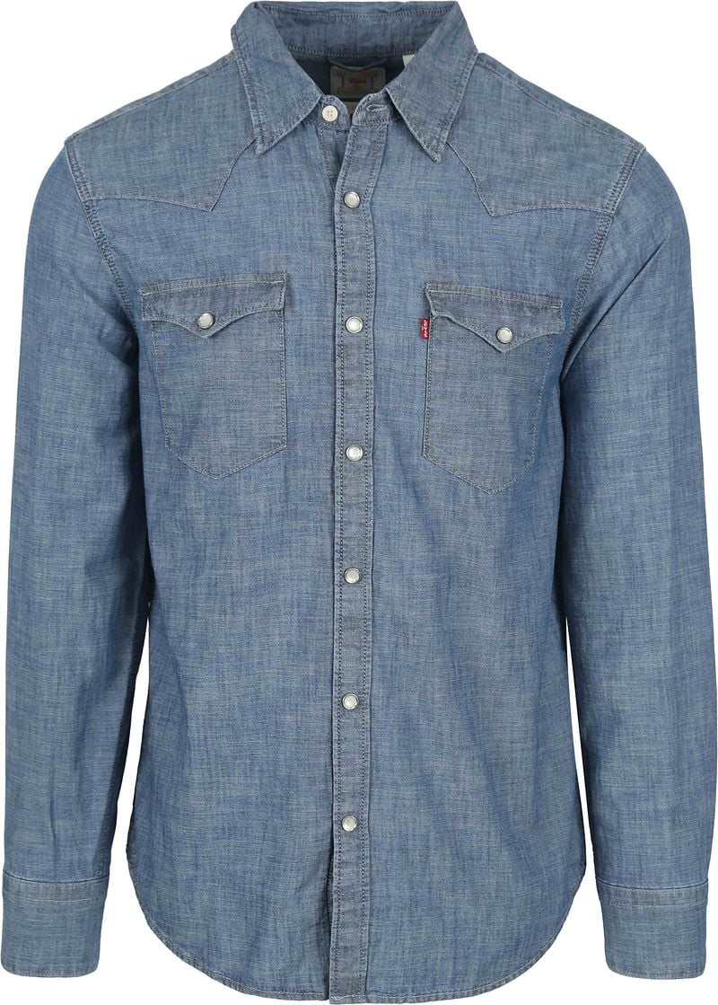 Levi's Barstow Western Hemd Mid Blau - Größe M günstig online kaufen