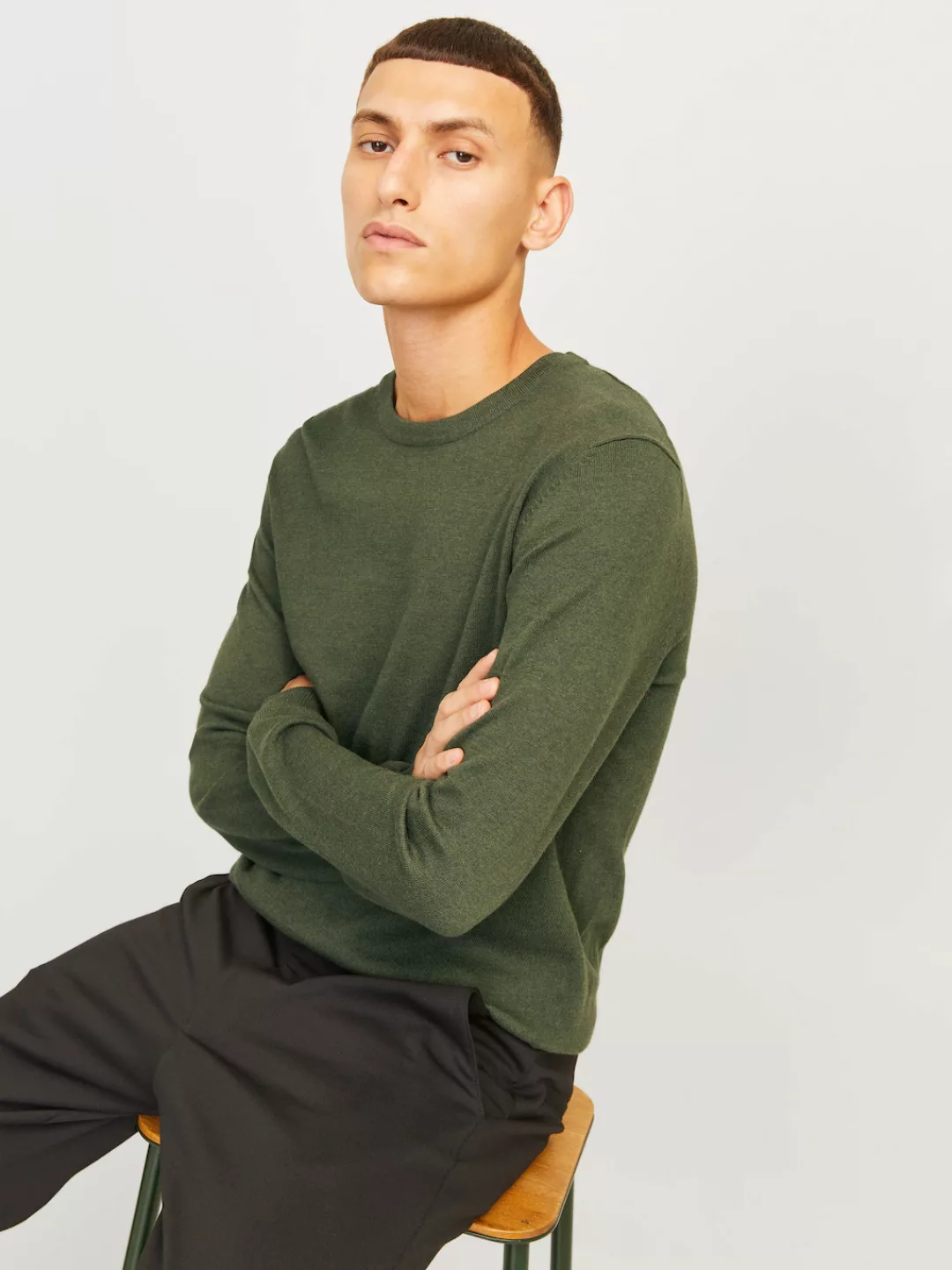 Jack & Jones Strickpullover JJEEMIL KNIT CREW NECK NOOS mit Rundhalsausschn günstig online kaufen