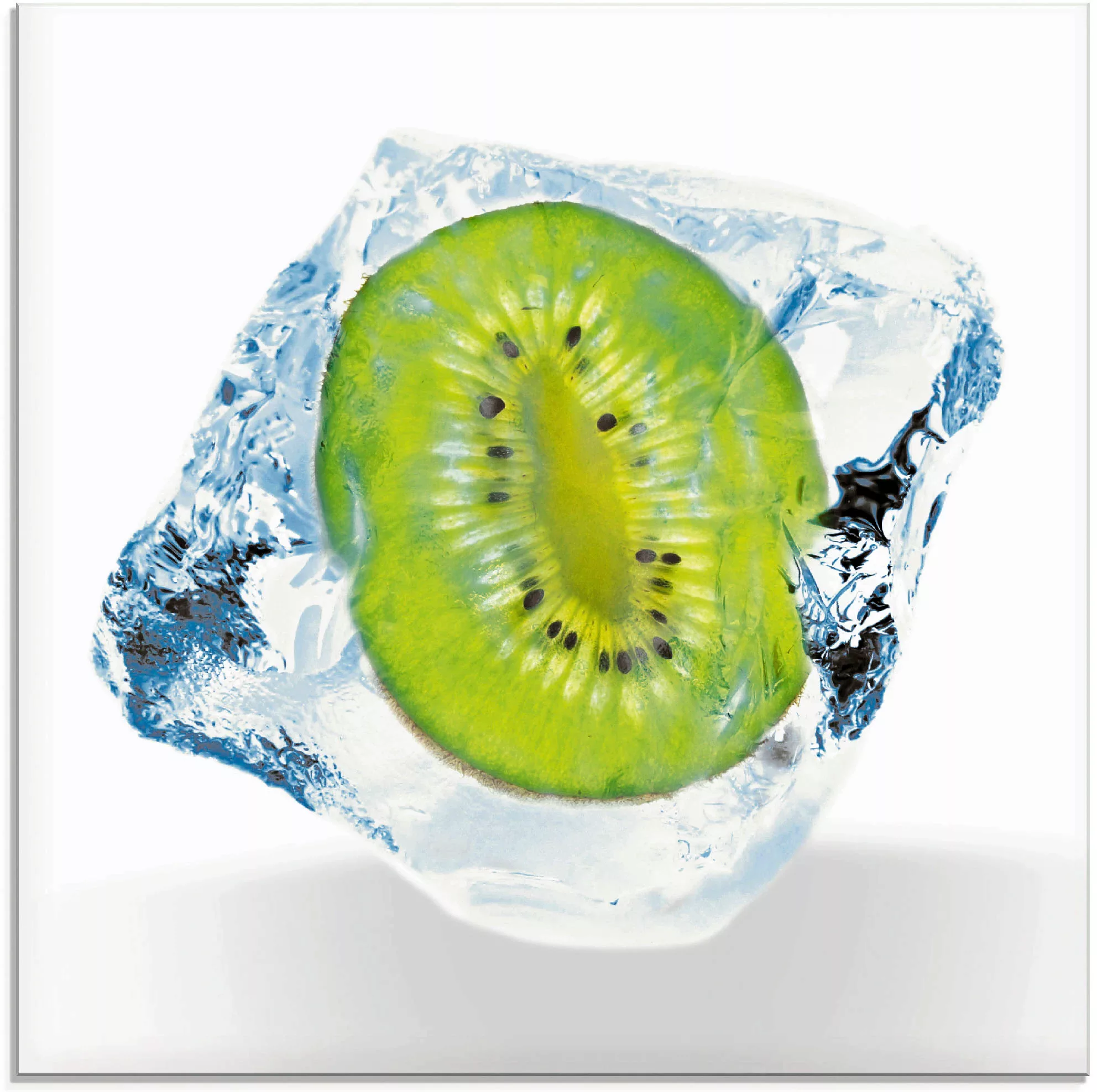 Artland Glasbild "Kiwi im Eiswürfel", Lebensmittel, (1 St.) günstig online kaufen