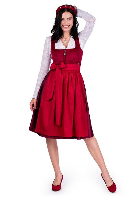 MarJo Dirndl Samt Dirndl 2tlg. - PINZBERG - magenta günstig online kaufen