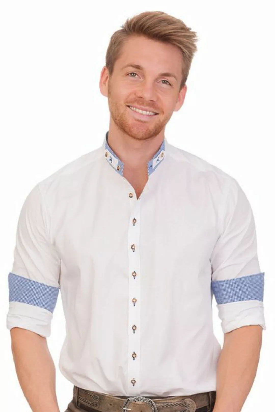 orbis Trachtenhemd Trachtenhemd - EDMONT - weiß/blau, weiß/grün günstig online kaufen