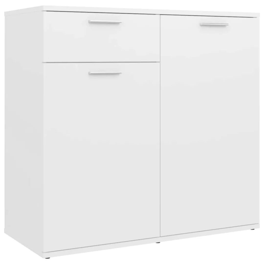 Sideboard Weiß 80x36x75 Cm Spanplatte günstig online kaufen