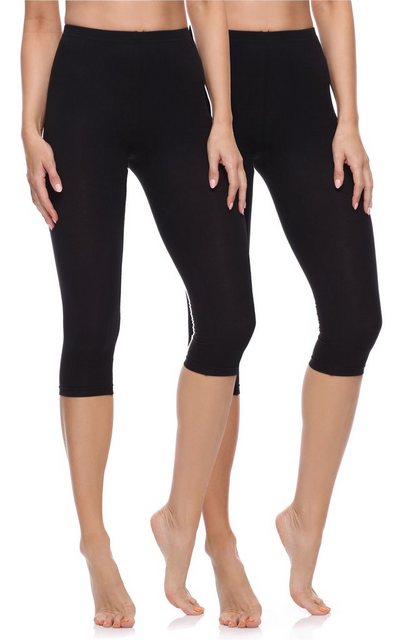 Merry Style Leggings Caprihose Damen 3/4 Hosen MS10-199 (2-tlg) aus Baumwol günstig online kaufen