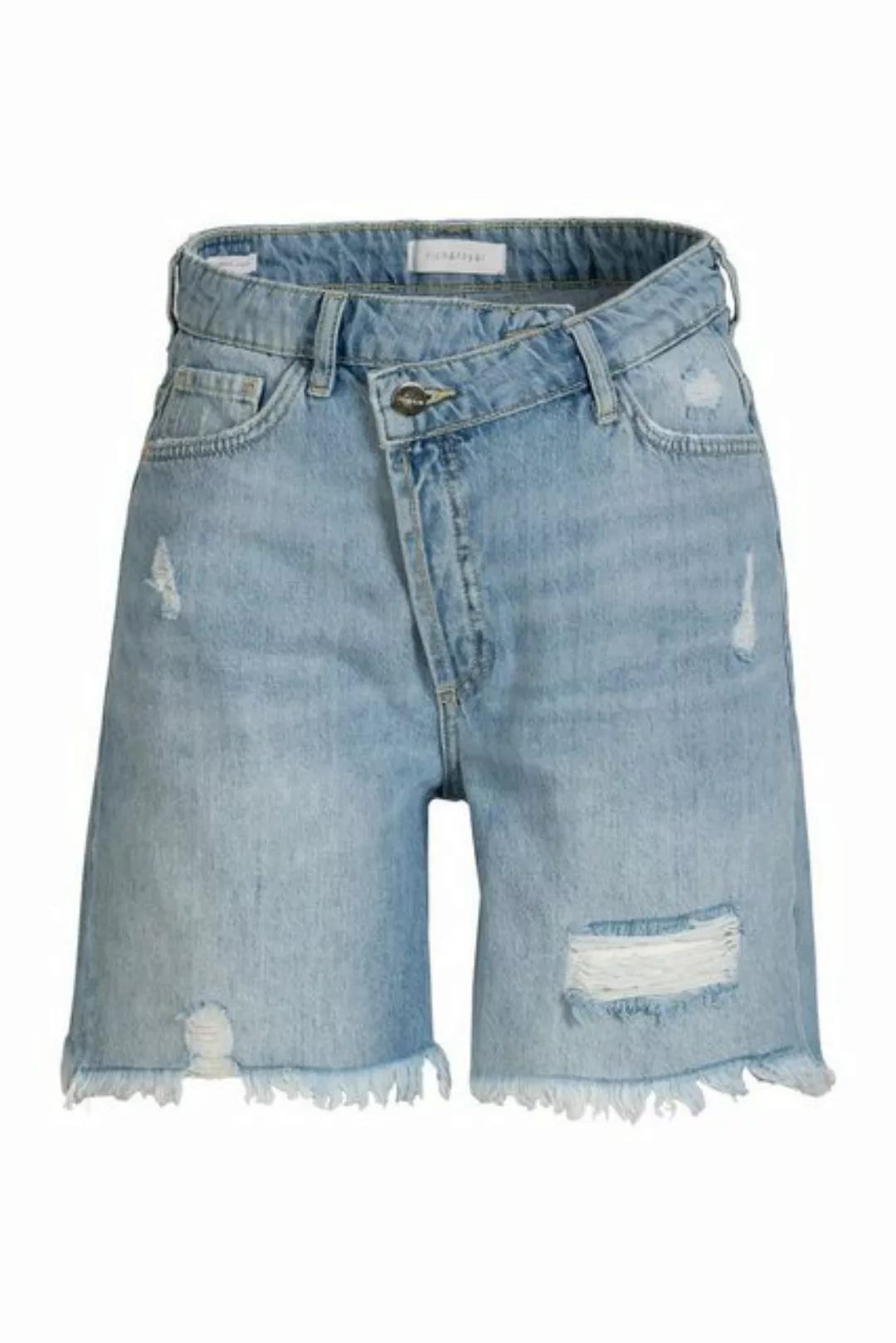 Rich & Royal Shorts Jeansshorts mit gekreuztem Bund Gots günstig online kaufen