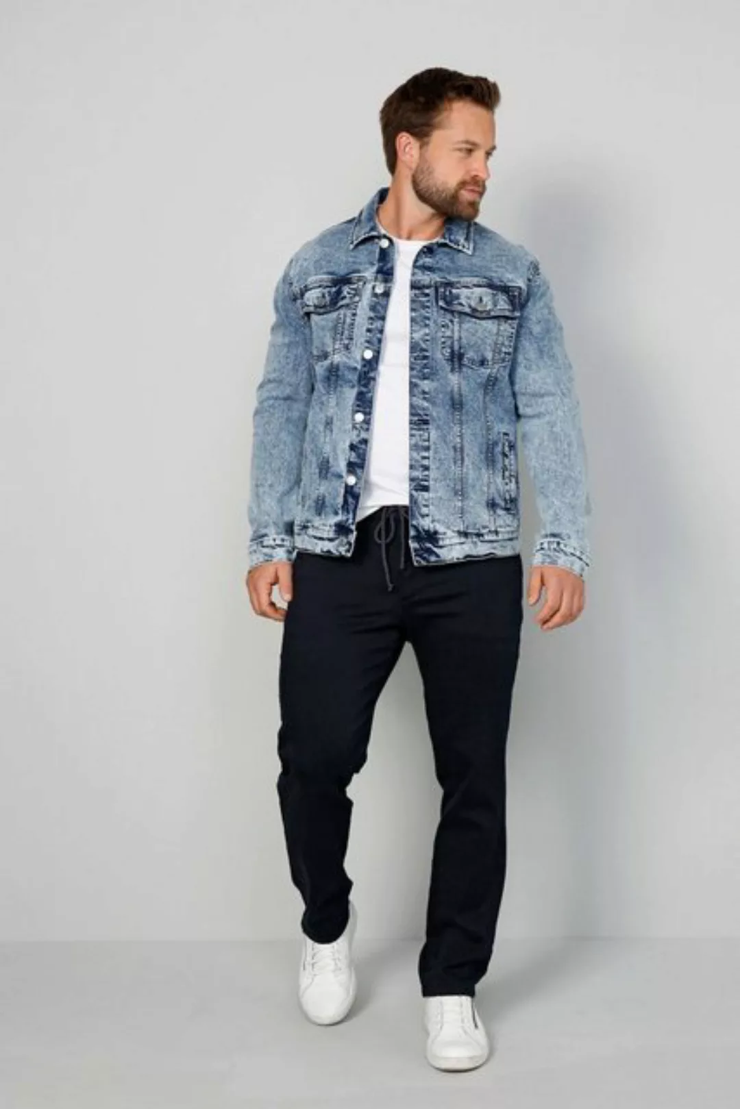 John F. Gee Funktionsjacke Jeansjacke in heller Waschung günstig online kaufen