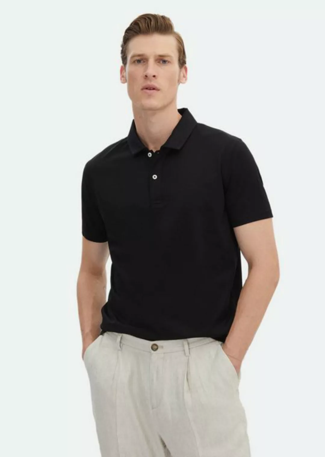 RAMSEY Poloshirt Schlichtes T-Shirt aus 100 % Baumwolle mit Polokragen günstig online kaufen