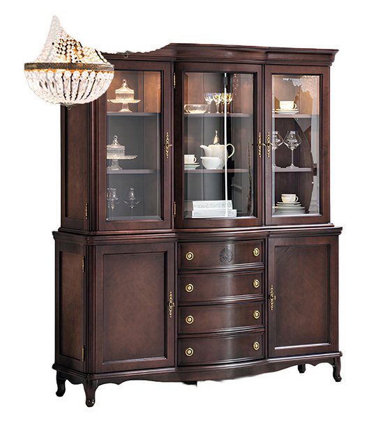 Xlmoebel Vitrine Wandmöbel Elegante Kommode aus Holz im Barockstil Buffet V günstig online kaufen