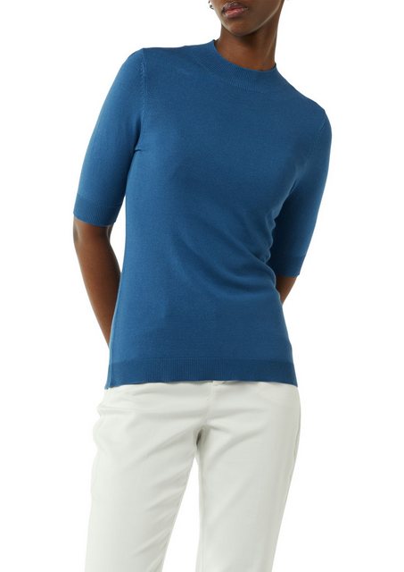 Comma Strickpullover Casual (1-tlg) kurzarm, Stehkragen, Slim Fit günstig online kaufen