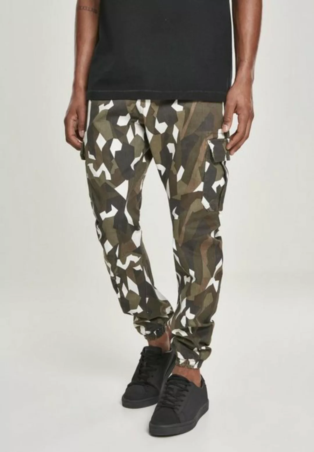 URBAN CLASSICS Funktionshose Geometric Camo Stretch Twill Cargo Pants günstig online kaufen