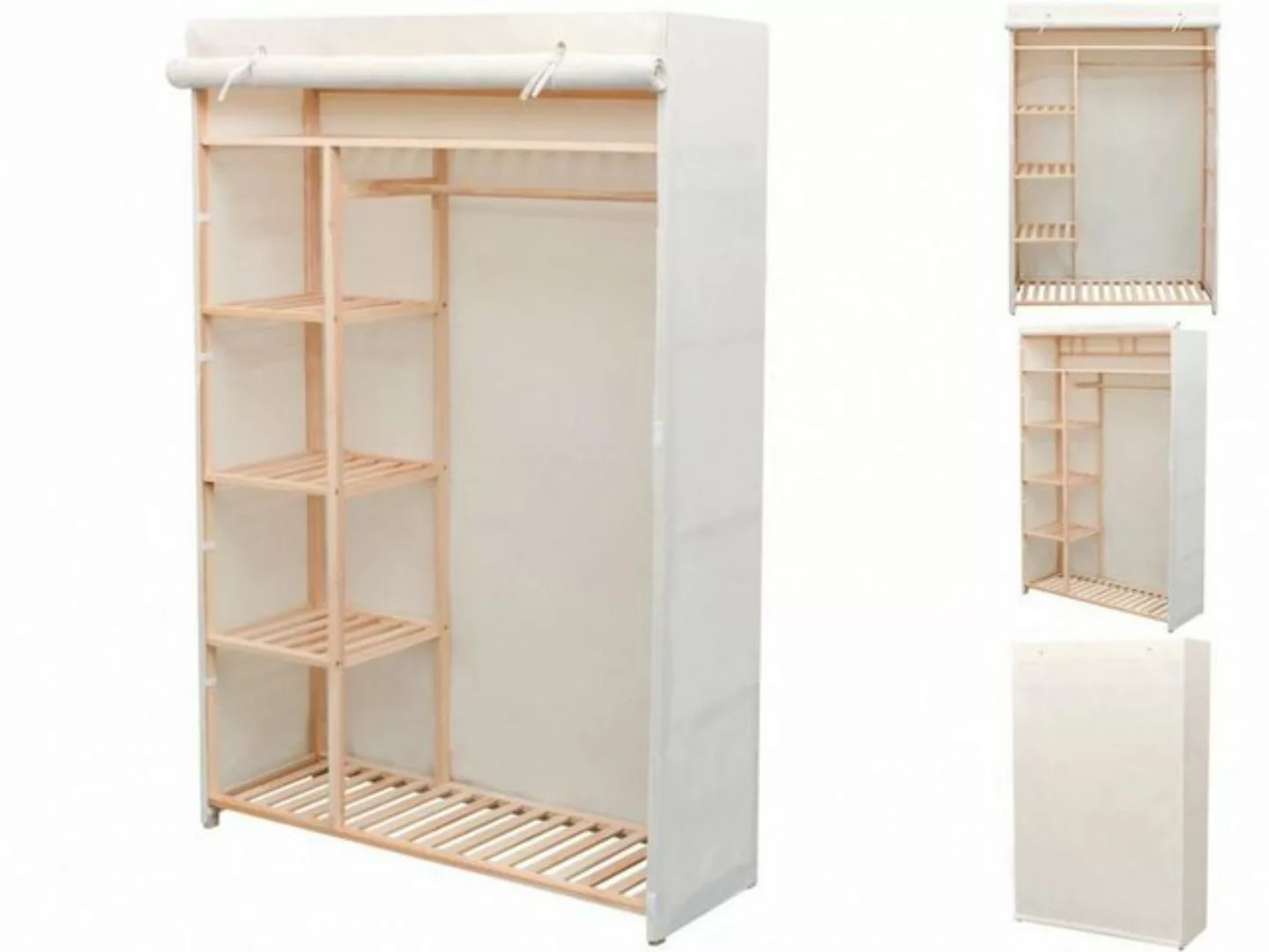 vidaXL Kleiderschrank Kleiderschrank Stoffschrank Kiefernholz 110 x 40 x 17 günstig online kaufen