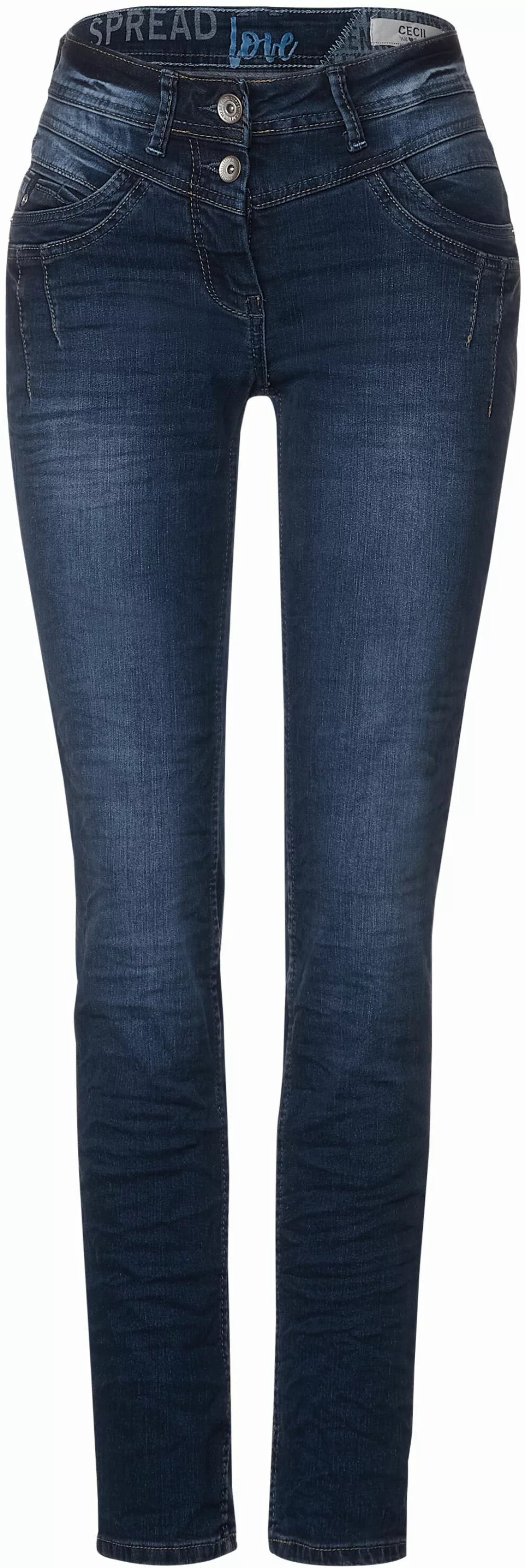 Cecil Loose-fit-Jeans, mit 2-Knopf-Form-Verschluss günstig online kaufen