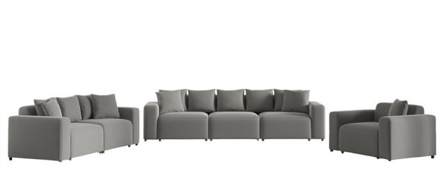 Fun Möbel Polstergarnitur Designersofa MEGAN 3-2-1 Sofagarnitur in Stoff Sa günstig online kaufen