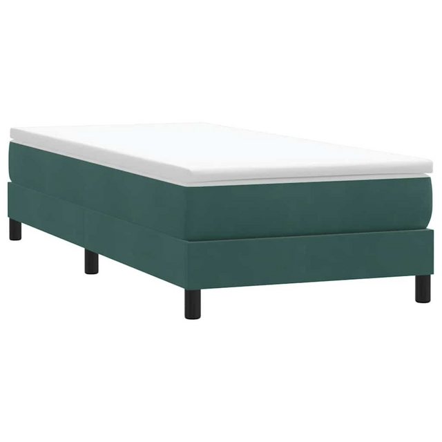 vidaXL Bett Boxspringbett ohne Matratze Dunkelgrün 80x220 cm Samt günstig online kaufen