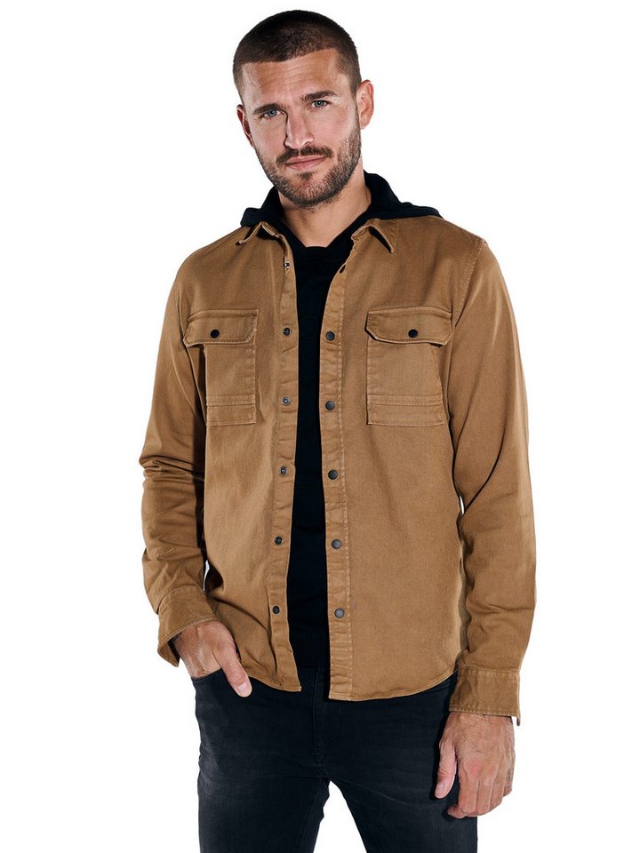 emilio adani Langarmhemd Overshirt aus Twill slim fit günstig online kaufen