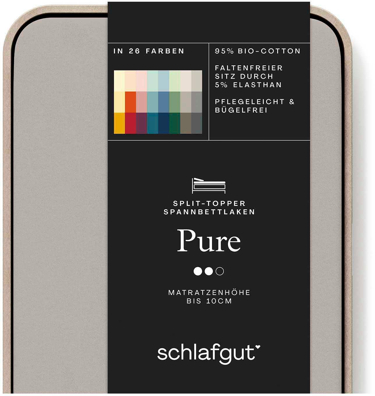 Schlafgut Spannbettlaken »Pure Split-Topper«, MADE IN GREEN by OEKO-TEX® günstig online kaufen