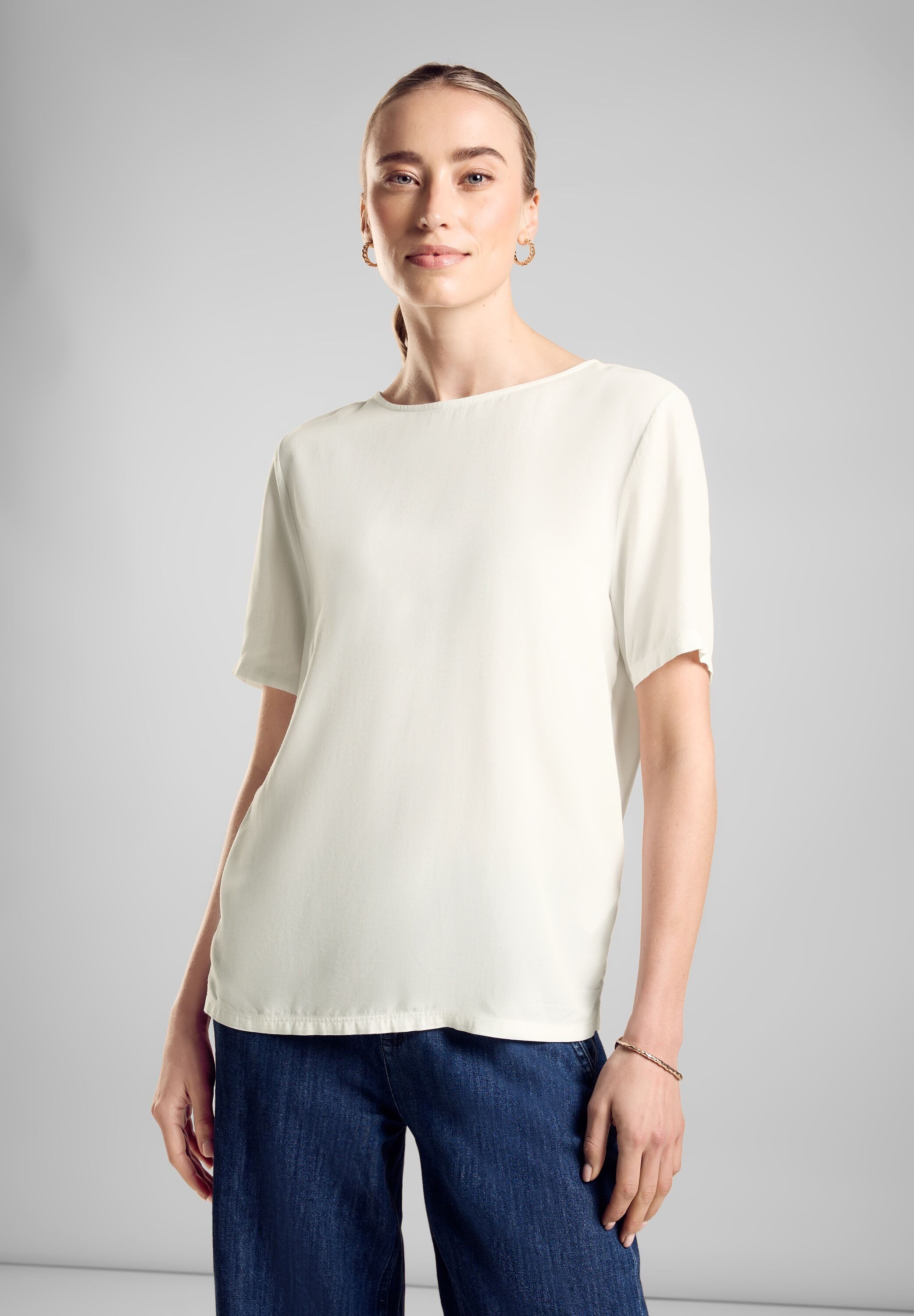 STREET ONE Rundhalsshirt mit Bändern am günstig online kaufen