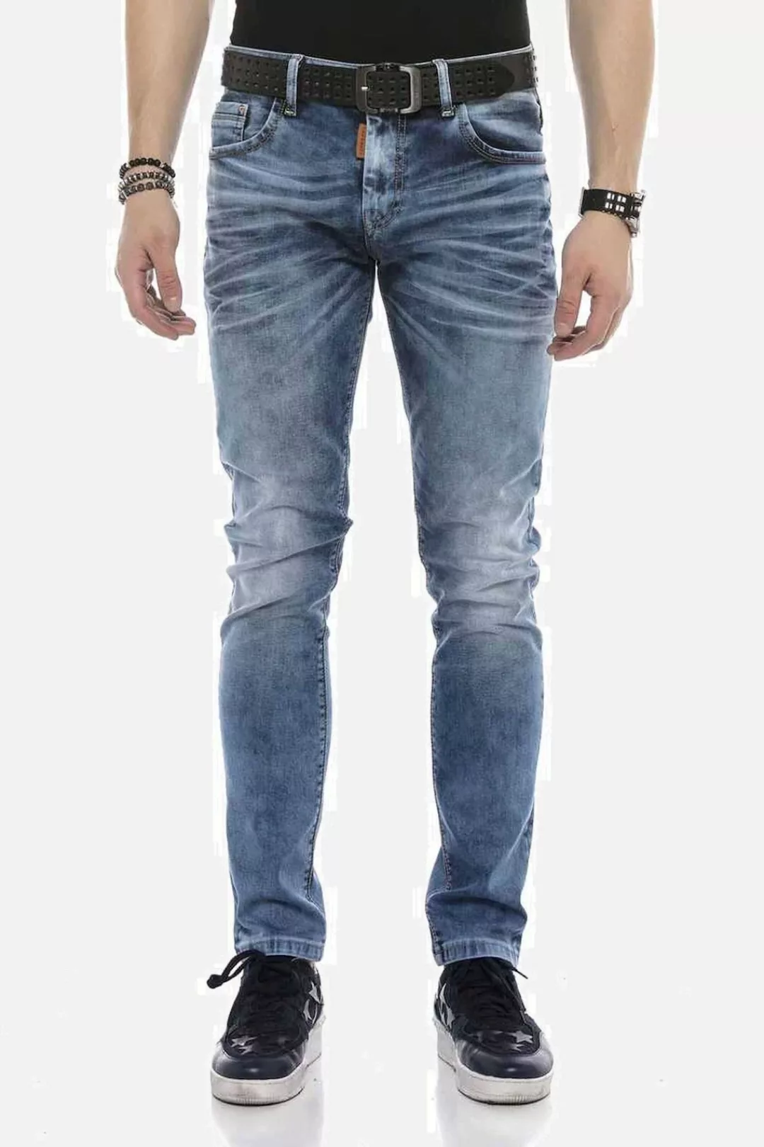 Cipo & Baxx Regular-fit-Jeans "Jeans", im trendigen Used-Look, CD621 günstig online kaufen