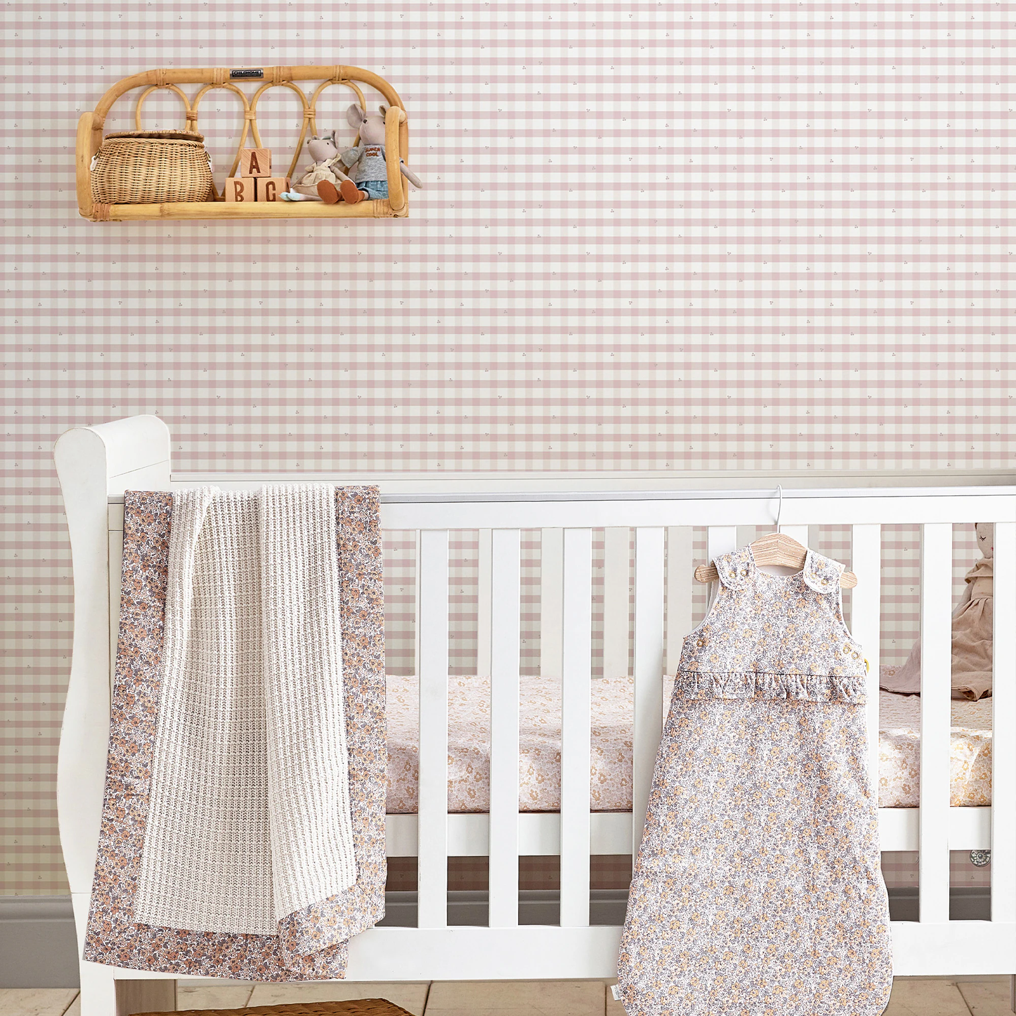 LAURA ASHLEY Vliestapete »Gingham Pale Amethyst Purple«, 10mx52cm günstig online kaufen